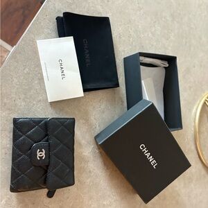 CHANEL Black Quilted Wallet